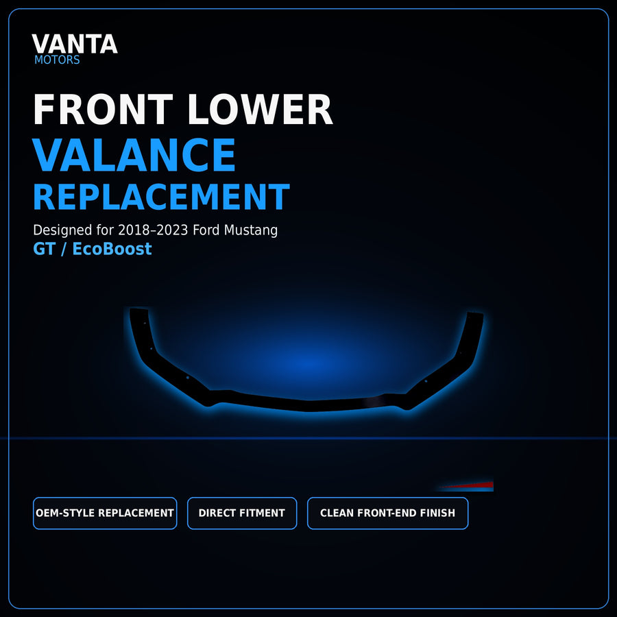 2018–2023 Ford Mustang GT / EcoBoost Front Lower Valance Replacement